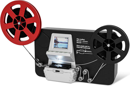 Super-Filmscanner – Filmscanner, Filmconverter, Filmdigitaliseerder, Videodigitaliseerapparaat – Voor 8 Mm En Super 8 Filmrollen Van 3, 5, 7 En 9 Inch – 2,4 Inch Lcd-Scherm – 1080P Mp4 Met 5 Megapixel Sensor