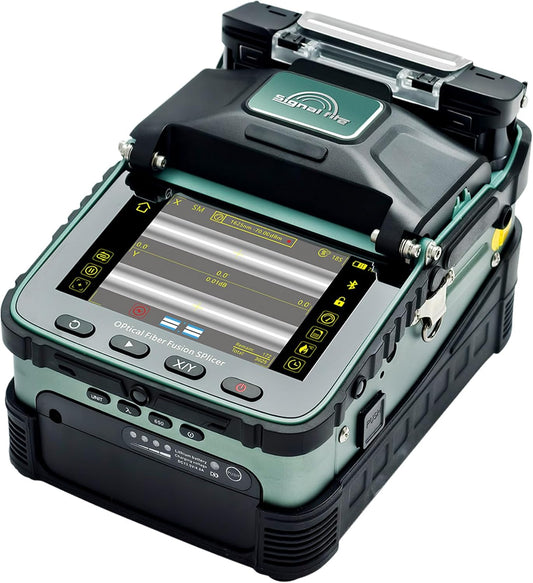 AI-6A+ Fusion Splicer Glasvezel Kit – Kernalignering, 6 Motoren, Ingebouwde OPM/VFL, 8s Splijten 18s Krimptijd, Glasvezel Spliceerapparaat Voor SM/MM/DS/NZDS Kabels