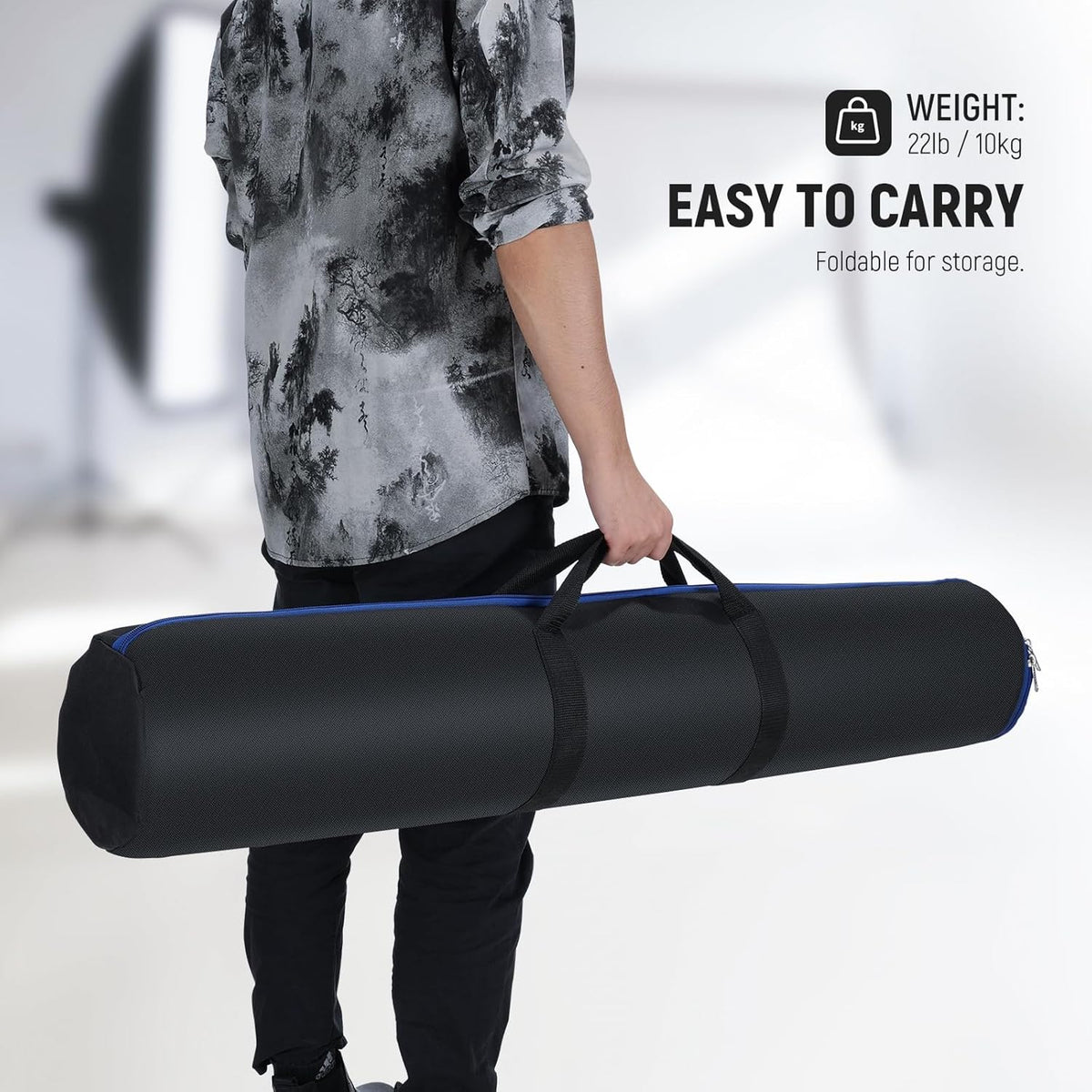 NEEWER 198 cm roestvrijstalen lichtstandaard, zware statiefstandaard met zwenkwielen, 2 glijarmen met pistoolgreep, opvouwbare poot voor fotografie, softbox monolight, max. belasting 16 kg, ST198SS