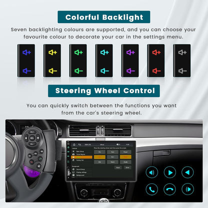 1-DIN Autoradio – Autoradio Met Touchscreen – Auto Multimedia Systeem – Bluetooth Autoradio – Carplay Android Auto Radio – 7 Inch Display – Achteruitrijcamera Inclusief - QUORE