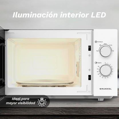 Magnetron – Microgolfoven – Magnetronoven – Keukenmagneet – Magnetron Zonder Grill – 25 Liter Inhoud – 850 W Vermogen Met 5 Standen – Ontdooifunctie En Timer 30 Min