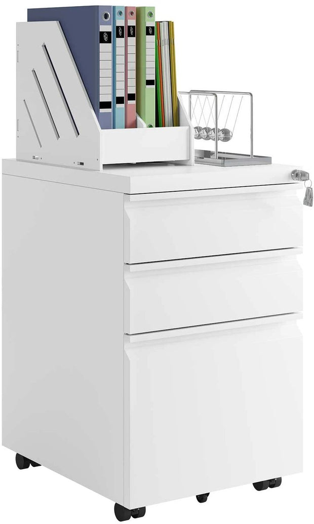 Ladekast - Archiefkast - Kantoorkast - Archiefkast - Kantoorbenodigdheden - 39 cm x 46 cm x 62 cm - Wit