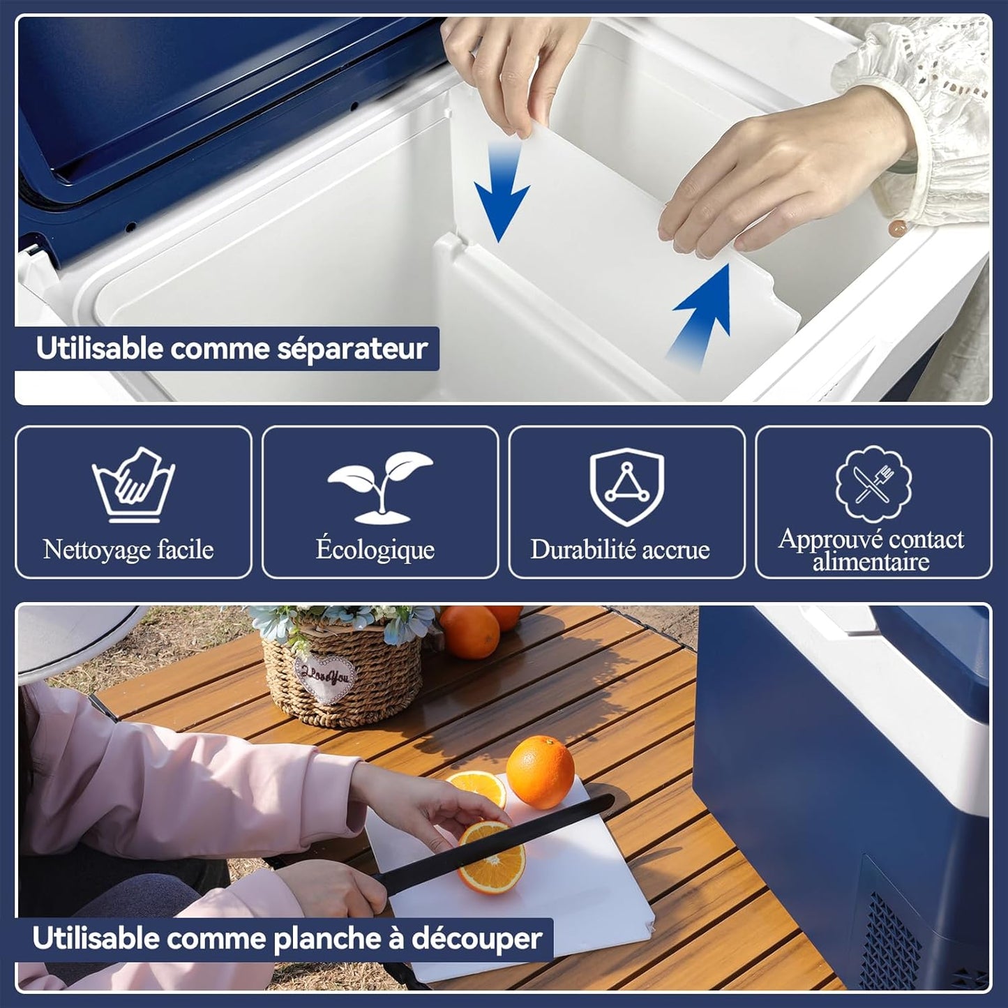 BINGI Compressor Koelbox, 30 Liter Draagbare Auto Koelkast, 12/24 V DC en 230 V AC voor Auto, Vrachtwagen, Camping, Camper en Stopcontact