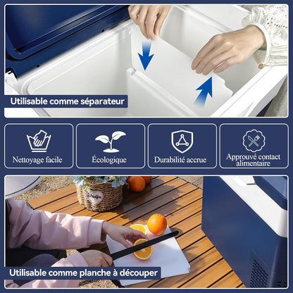 BINGI Compressor Koelbox, 30 Liter Draagbare Auto Koelkast, 12/24 V DC en 230 V AC voor Auto, Vrachtwagen, Camping, Camper en Stopcontact