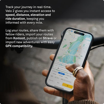 BEELINE Fiets 2 computer GPS fiets – draadloze wereldnavigatiekaart I Weerbescherming I Batterijduur + 11 uur I USB-opladen I navigatie satelliet fietsen bevestigingsriem I compatibel met handschoen