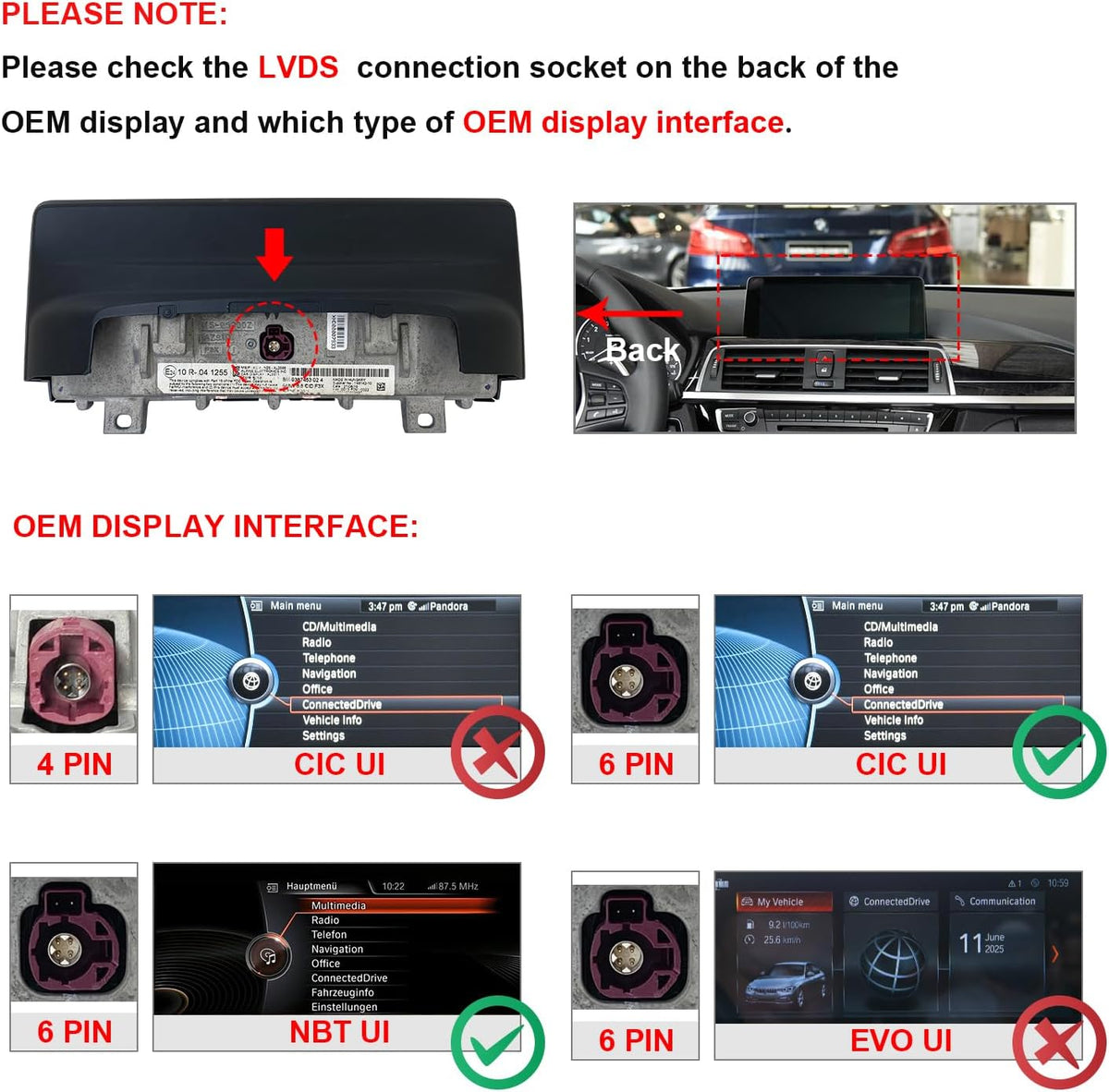 Linux CarPlay Android Auto Scherm – Touchscreen Monitor Display Unit – Multimedia Interface – Navigatie Scherm – 720P AHD Achteruitrijcamera – Draadloos & Bedraad CarPlay
