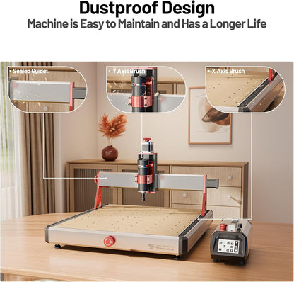 Twotrees TTC450 Ultra 500W CNC freesmachine, schakelbaar tussen CNC en lasergraveermodus, met 3,5 inch touchscreen-controller, CNC-graveermachine voor metaal, aluminium, hout, acryl, MDF
