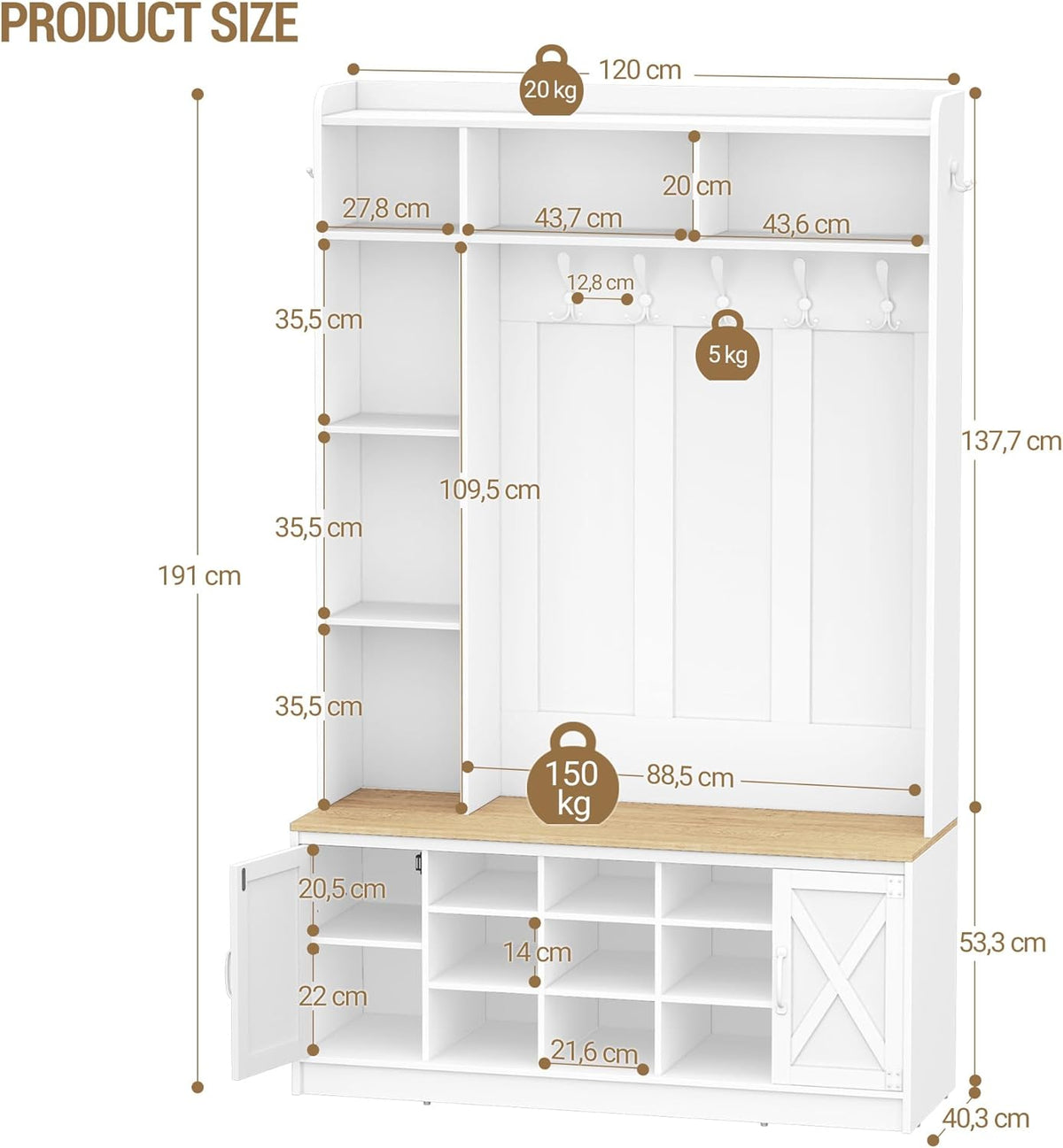 Hzuaneri Coat rack EHT24603XEU