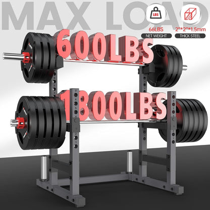 PASYOU SR30 Multifunctional Barbell Rack, Reinforceable Dumbbell Holder Max. 800 kg, Training Device at Home - QUORE