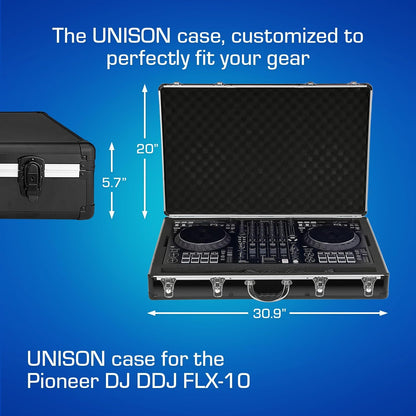 DJ-Controller Koffer – Transportkoffer – Hardcase – Beschermkoffer – DJ-Koffer – Op Maat Gemaakte Schuimrubberen Inleg – Lichtgewicht Aluminium Constructie
