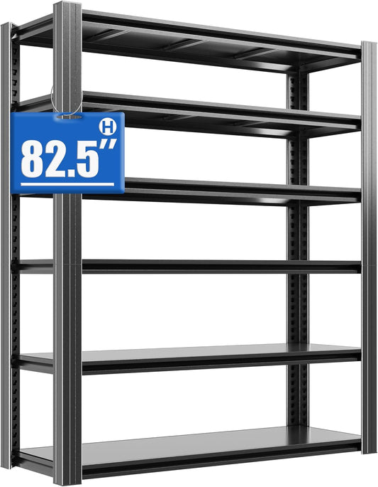 Metalen opbergrek – Stellingkast – Opslagrek – Garage Rek – Industriële Plank – Verstelbaar – Koudgewalst Staal – Zwart