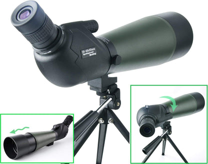 Gosky 20-60 x 80 Porro Prism Spotting Scope - Waterdichte Spotting Scope voor Vogels kijken, Doelschieten, Boogschieten, Outdoor Activiteiten - met statief en Digiscoop Adapter
