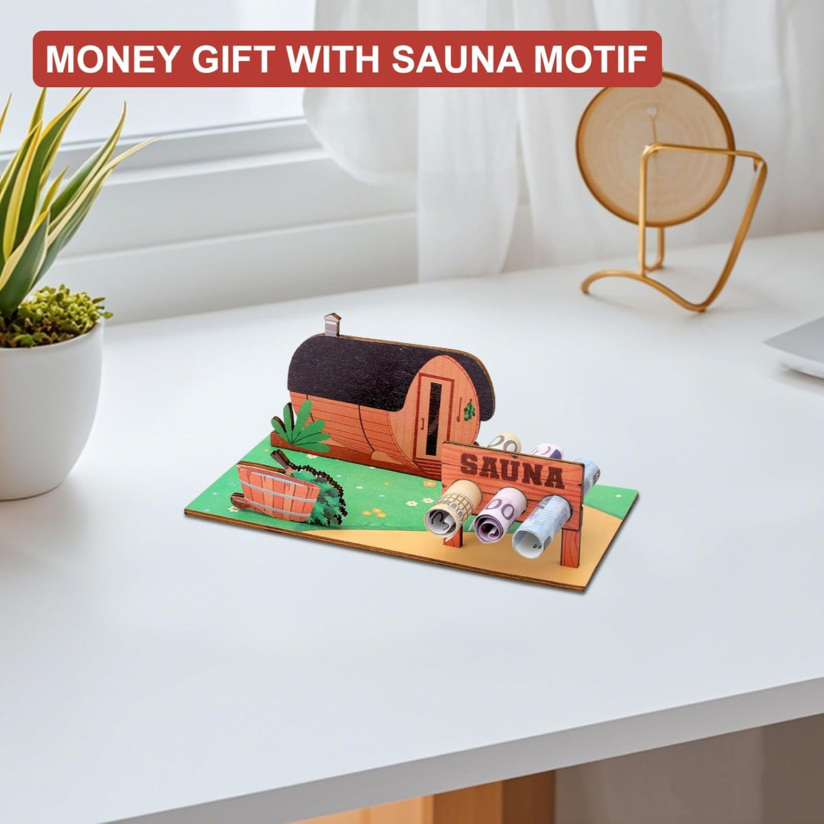 Regalos para sauna tarjetas de madera 3D rekken saludables, Decoraciones voor sauna Decoraciones saludables Vales para sauna, mini sauna accessoires de sauna como rekken de vacaciones Regalos
