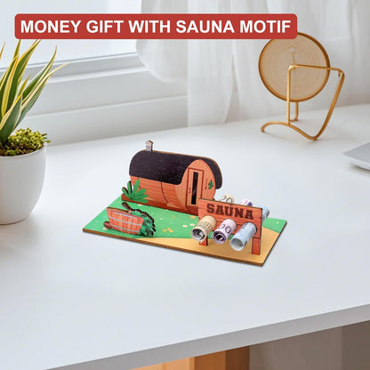 Regalos para sauna tarjetas de madera 3D rekken saludables, Decoraciones voor sauna Decoraciones saludables Vales para sauna, mini sauna accessoires de sauna como rekken de vacaciones Regalos