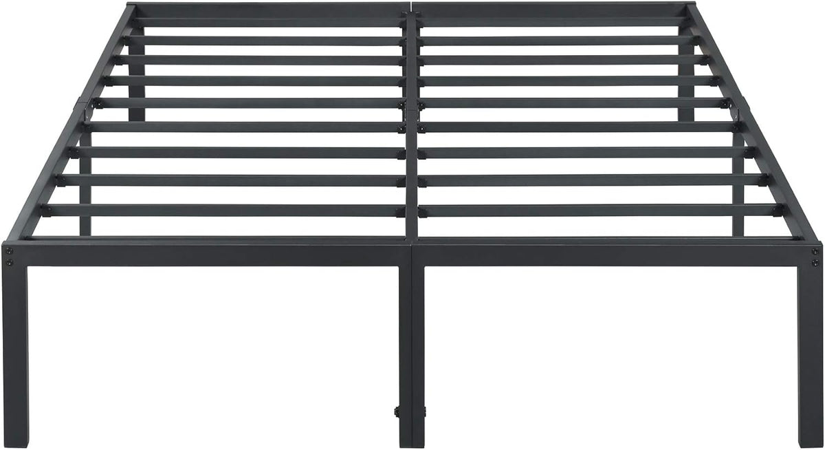 Olee sleep 45 cm stabiel stalen bed/stalen lattenrooster/anti-slip ondersteuning/matrasonderbouw/metalen bed/bedframe/bed / 160 x 200 cm/Queen/zwart/metaal