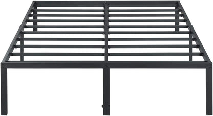 Olee sleep 45 cm stabiel stalen bed/stalen lattenrooster/anti-slip ondersteuning/matrasonderbouw/metalen bed/bedframe/bed / 160 x 200 cm/Queen/zwart/metaal