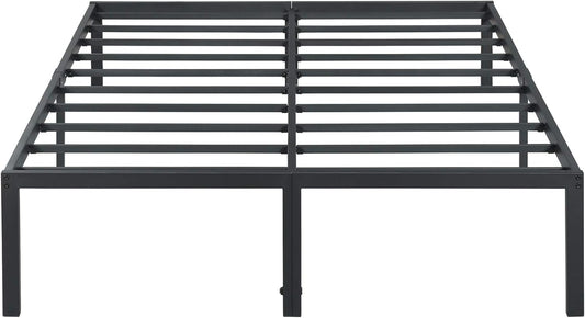 Olee sleep 45 cm stabiel stalen bed/stalen lattenrooster/anti-slip ondersteuning/matrasonderbouw/metalen bed/bedframe/bed / 160 x 200 cm/Queen/zwart/metaal
