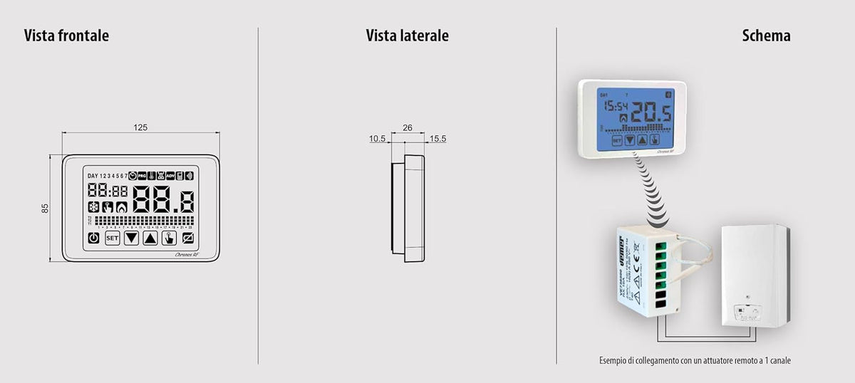 Wandthermostaat Wit – Thermostaat – Kamerthermostaat – Klokthermostaat – Chronothermostaat – Touchscreen Display – Wekelijkse Programmering