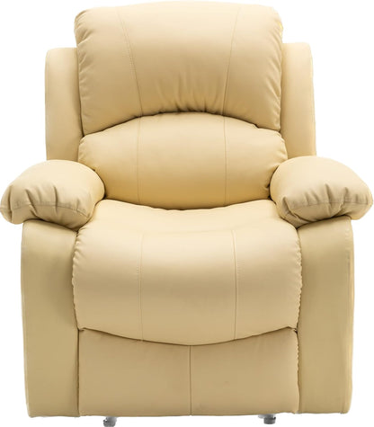 Astan Hogar Relaxstoel met handmatige helling (nulwandsysteem), massage en thermotherapie, model Ramón AH-AR30910CR, crèmekleurig