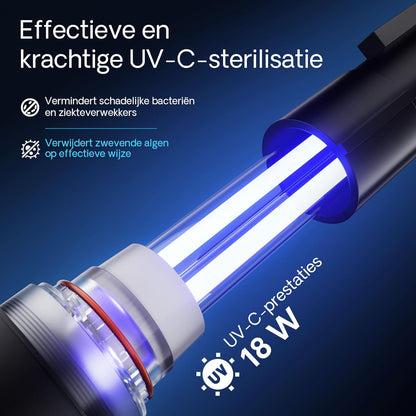 SunSun CPF-500 drukvijverfilter met UVC 18 W vijverzuiveraar voor vijvers tot 30000 L