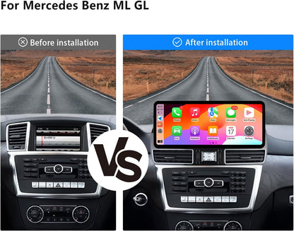 Auto Stereo – Multimedia Speler – Touchscreen Radio – Navigatiesysteem – CarPlay Android Auto – Ultraslank 12,3 Inch – Compatibel NTG 4.5/4.7 Mercedes-Benz ML GL 2005-2011