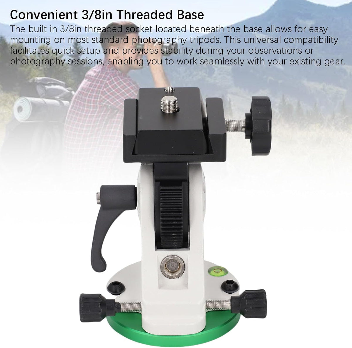 Bediffer Equatoriale Telescoophouder Vervanging Stevige Aluminium Houder voor Sky Watcher-telescopen, Verstelbare Hoek van 90° voor Astrofotografen en Astronomieliefhebbers, 3/8 Inch