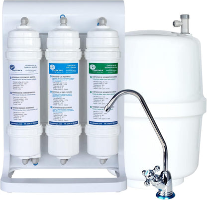 Omgekeerde osmose systeem – Waterfilter – Drinkwaterfilter – Drinkwatersysteem – Keukenfilter – 4-Traps Filtratie – Inclusief Drukpomp