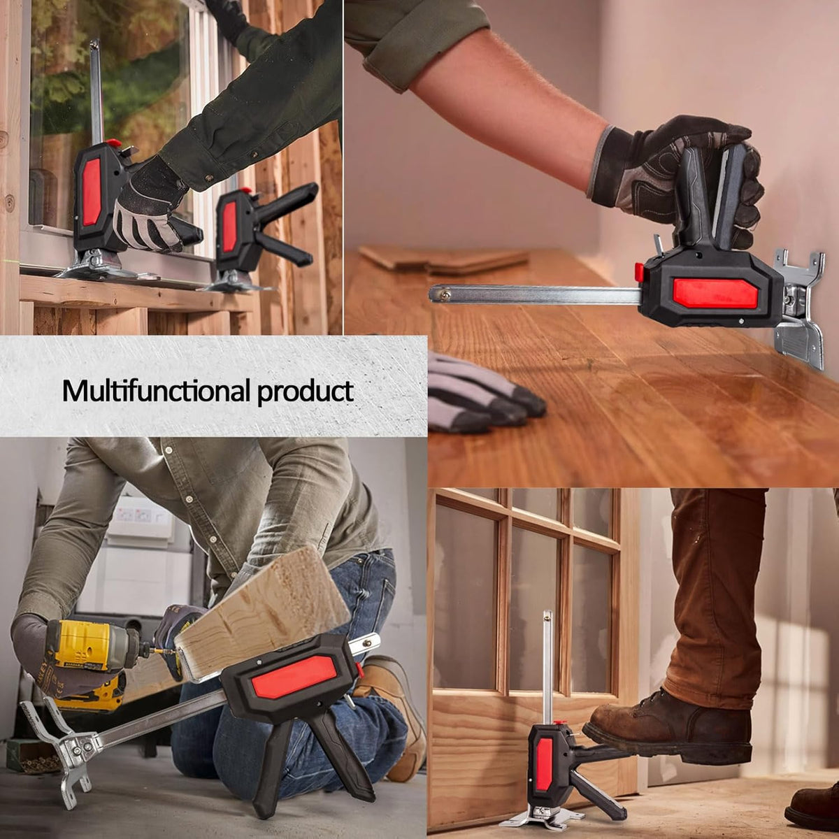 2 stuks werkbesparende armdeurgebruik, plaatlift, kastlift, klemplaten, nivelleringssysteem, 880 lbs/400 kg, voor vloeren, deuren, kastinstallatie, krik voor gipsplaten, hoogte: 38 cm