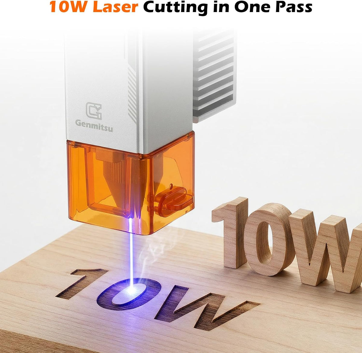 Genmitsu Lasermodule voor CNC-freesmachines, 10.000 mW, 435 nm voor 3020-PRO/3030-PROVer Ultra, 4040-PRO/PRO MAX, PROVer XL 4030 V1/V2/2X2/4X4, laserklasse 1