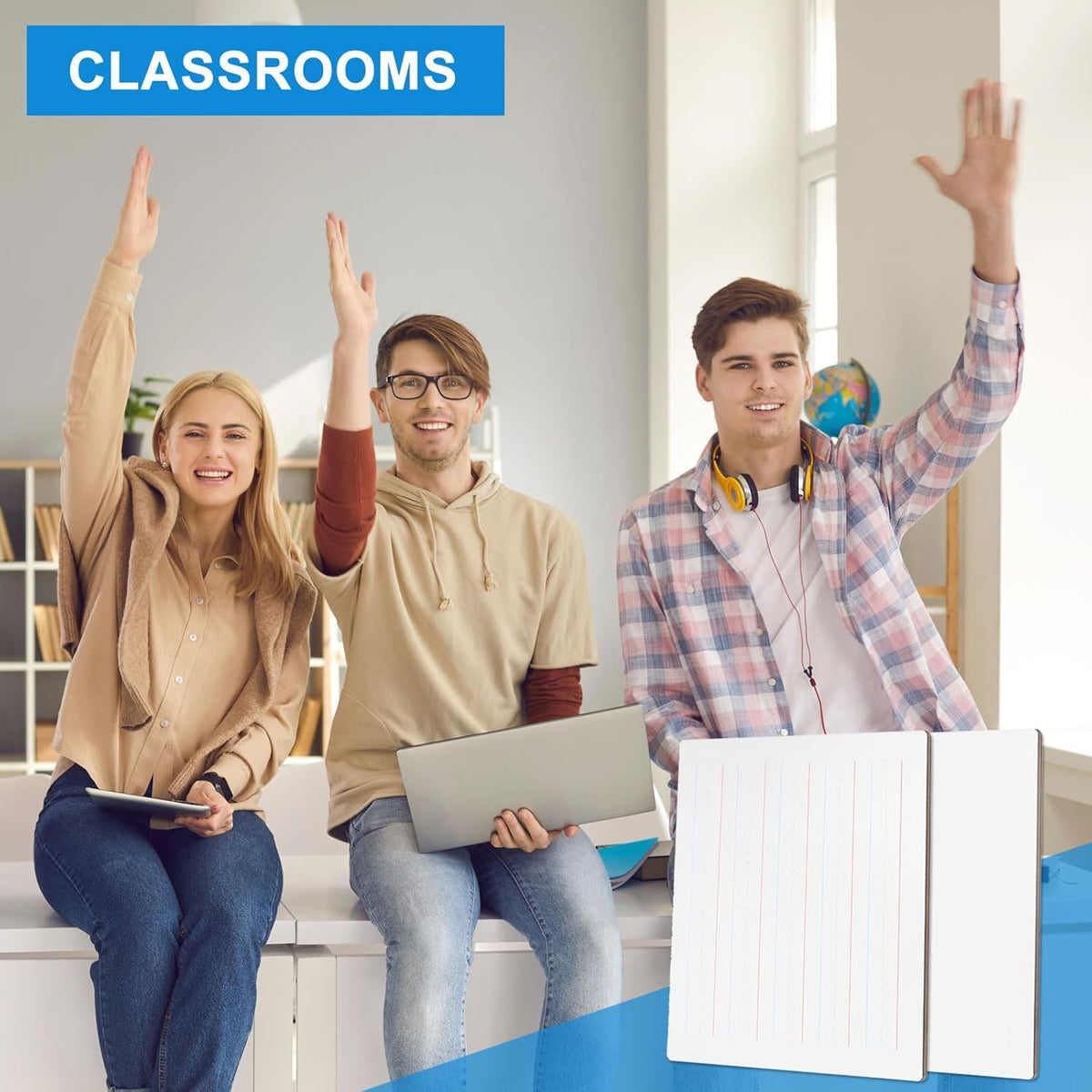 PATIKIL 12x9 inch Kleine Witte Board Set, 12Set Magnetische Gevoerde Dry Erase Paddle Whiteboard Met Markers & Gum voor Klas Onderwijs Kantoor Thuis