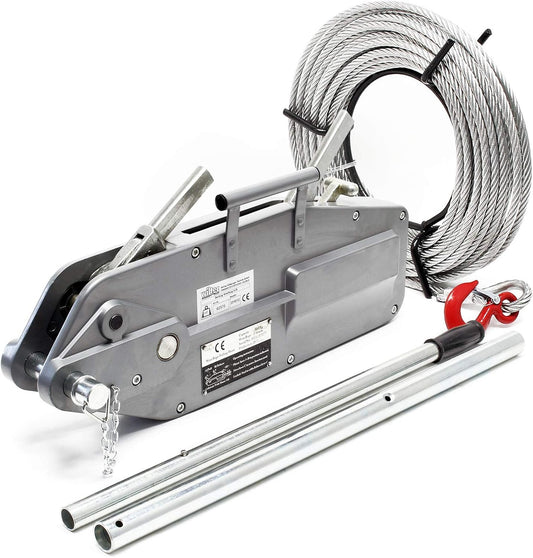 Kabellier Handmatig – Handlier – Handkabellier – Treklier – Kabeltakel – 3200 kg – 20 m Kabel Ø 16 mm