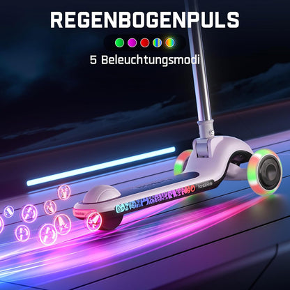 FanttikRide K9 Pro Elektrische step voor kinderen, 3/6/10 km/u, AI-snelheidsmodus, Type-C snel opladen, 5 verlichtingsmodi, verstelbaar stuur, voor kinderen tot 60 kg