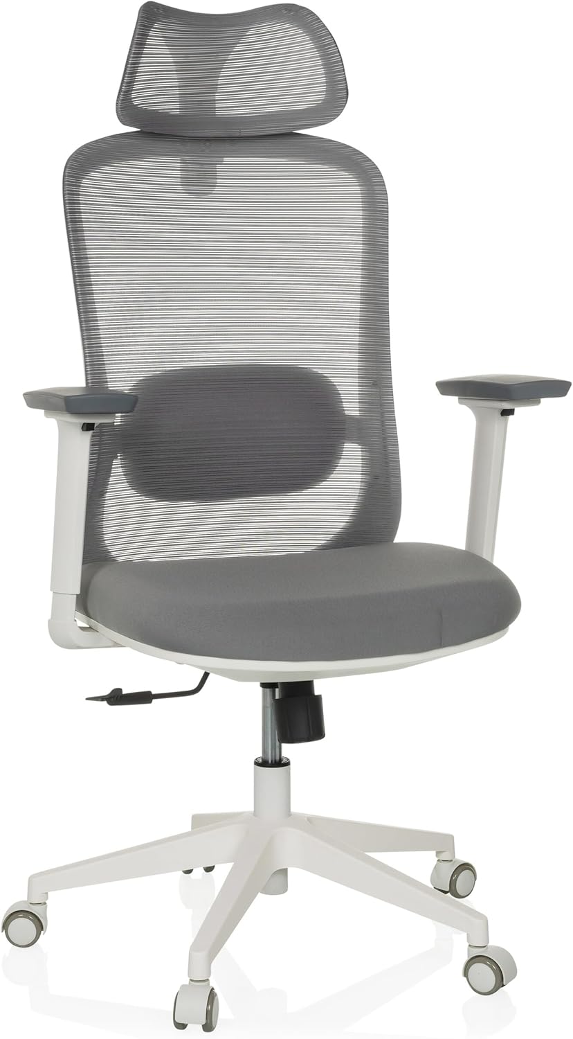 hjh OFFICE Professionele bureaustoel MIKEO G stof/netstof Grijs