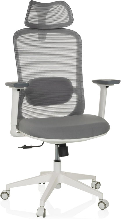 hjh OFFICE Professionele bureaustoel MIKEO G stof/netstof Grijs