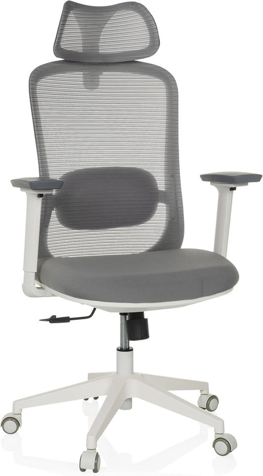 hjh OFFICE Professionele bureaustoel MIKEO G stof/netstof Grijs