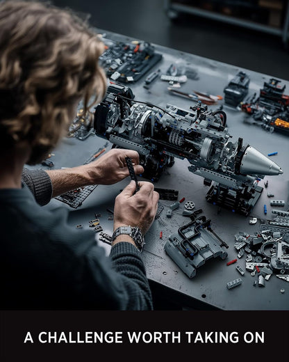 Nifeliz Turbofan Motor Modelbouwset voor Volwassenen, Technikal Motor Verzamelbaar Model Speelgoed Bouwpakket, Verzamelbare Cadeau (2,216 PCS, NF10317)