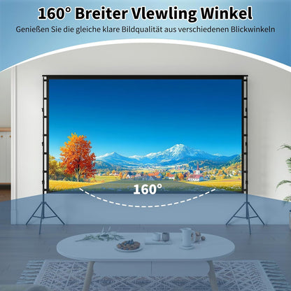 Beamerscherm met standaard, 150 inch draagbaar, voor binnen en buiten