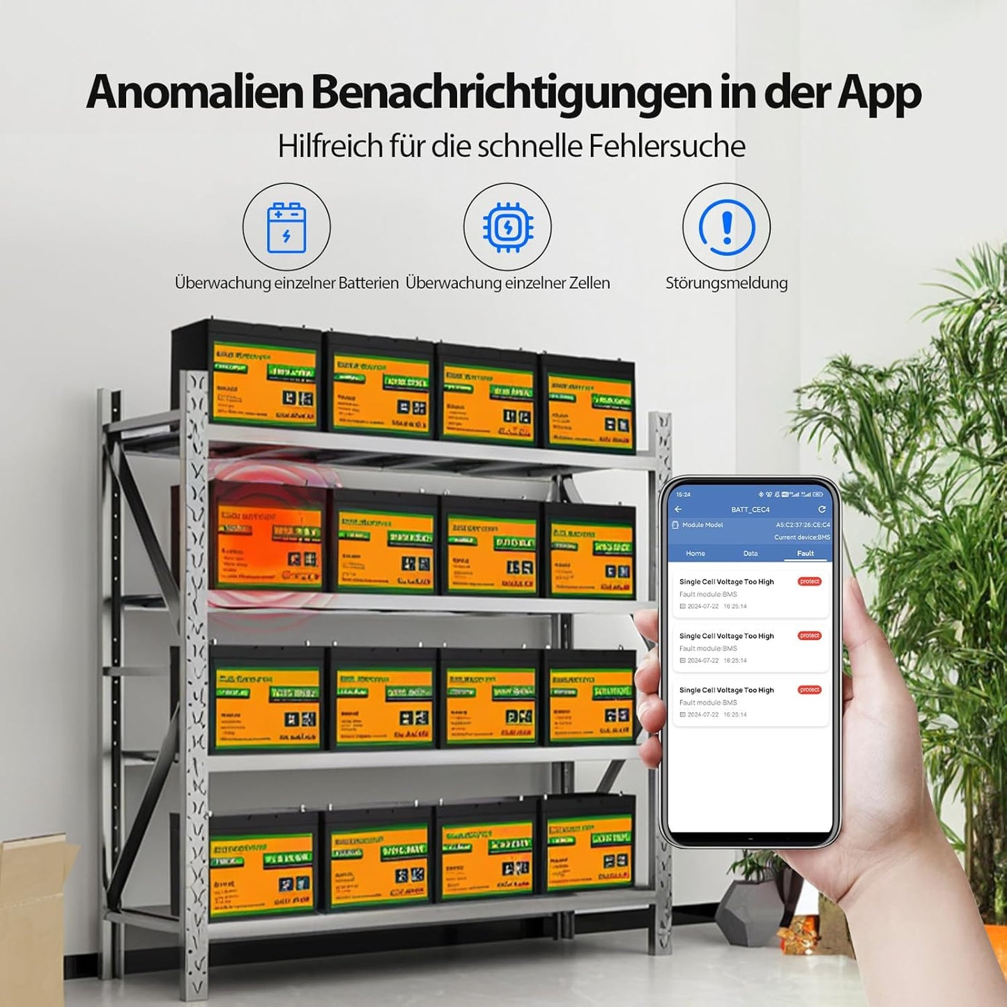 Li-ion Accu – Lithium Batterij – LiFePO4 Accu – 12V 100Ah Accu – Accu Met Oplader – Bluetooth Monitor – Laag Temperatuurbescherming