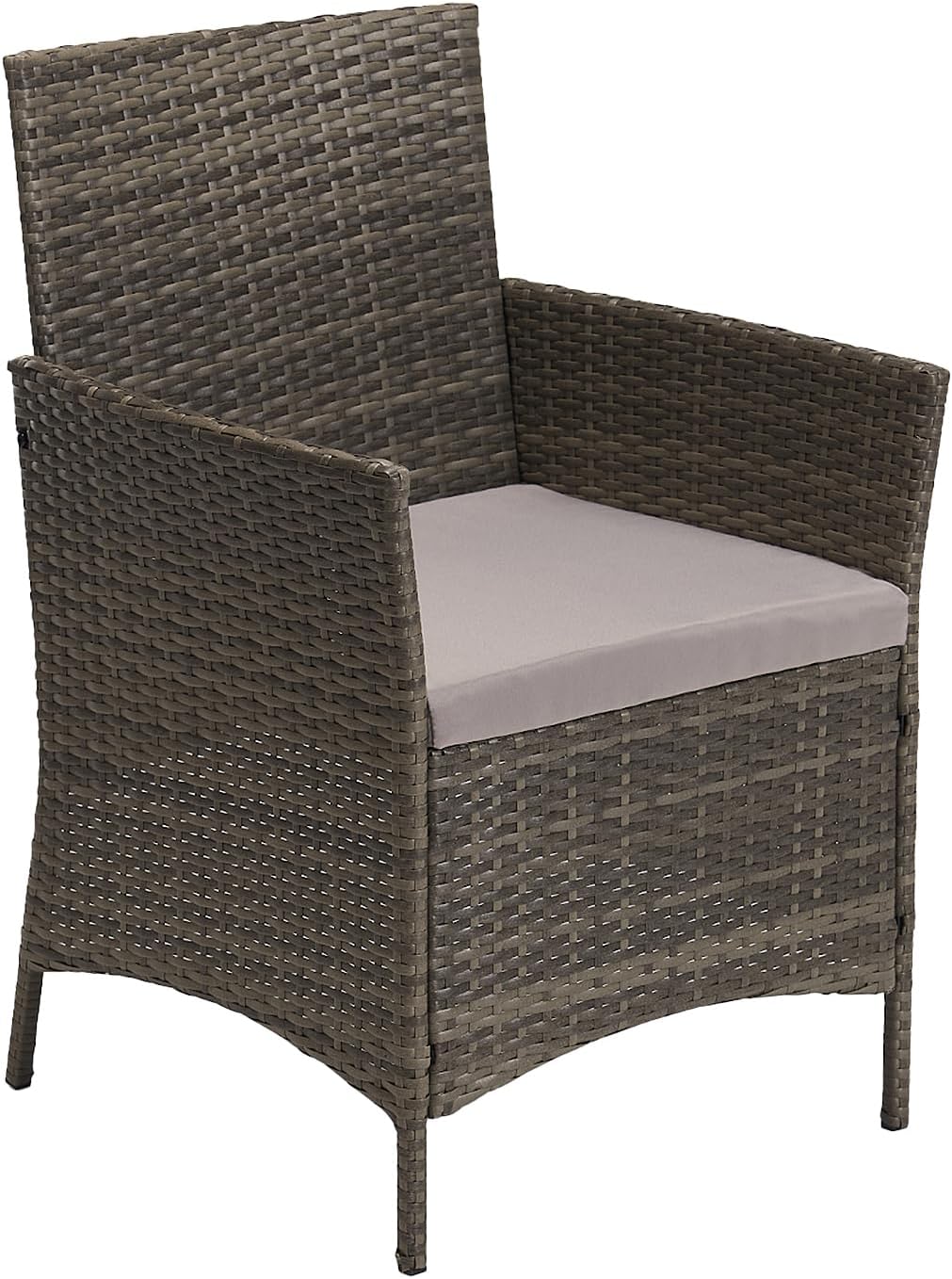 SVITA Brooklyn Garden Furniture Poly Rattan Dining Set Lounge Set Grey - QUORE