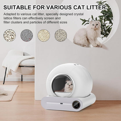 Zelfreinigende kattenbak, elektrisch, XXL, automatische kattenbak met app-bediening, gesloten Smart Cat Litter Box voor grote katten, zelfreinigend en geurcontrole