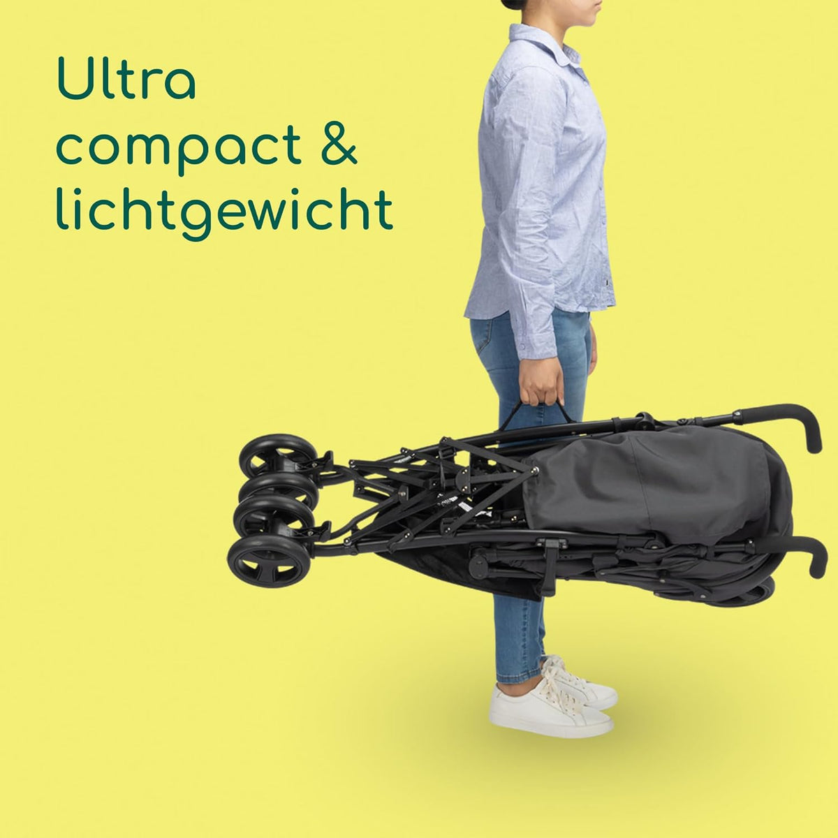 Bebeconfort Dusk, Baby Kinderwagen, 0-4j (0 – 22 kg), Wandelwagen Vanaf Geboorte, Lichtgewicht (7,9 kg) Compacte Kinderwagen, Zacht Gevoerd, Compact Opvouwen, Boodschappenmand, Mineral Graphite