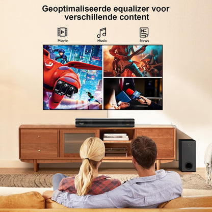 Soundbar – Home Cinema Speaker – Audio Bar – TV Luidspreker – Sound System – Dolby Atmos 3D Geluid – 200W Piekkracht Met Externe Subwoofer