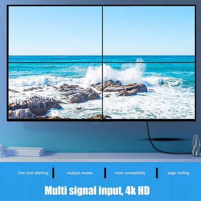 2x2 HDMI Video Wall Controller Video Splicer 4K@30Hz Matrix Video Wall Processor Splitter Display 1x1, 1x2, 1x3, 1x4, 2x1, 3x1, 4x1(#3)