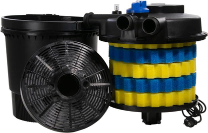 AquaForte Drukfilter GPF-20000 (36 watt), vermogen 36 watt, spanning 230 V, frequentie 50 Hz, ingang/uitgang 32/38 mm, geschikt voor siervijvers tot 40.000 liter