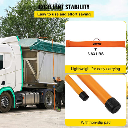 VEVOR Load Height Measuring Stick, 20' Sturdy Fiberglass Truck Height Stick with Adjustable Pole, Non-Conductive Truck Height Measuring Stick with Carry Bag, Height Stick for Trucks, Car Transporters