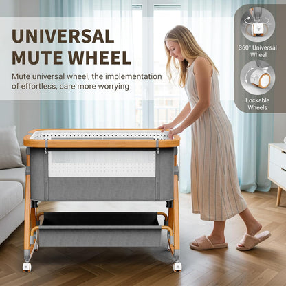 Cododo babybed, 3-1 wieg Cododo 6 Posizioni Regolabili, 4 Ruote Bloccabili Con Materassi Morbidi Babywieg Compatibel met Con Un'ampia Gamma di Tipi di Lett