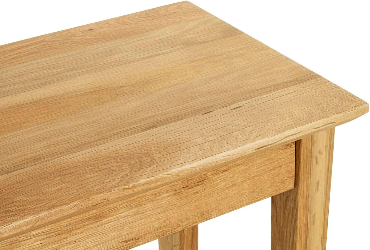 HAKU Bijzettafel eiken, Massief hout - Maat: B 56 cm x H 52 cm x D 30 cm, Stijl: Traditioneel