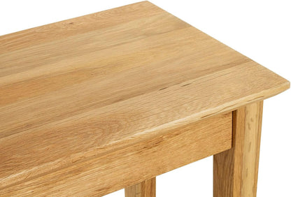HAKU Bijzettafel eiken, Massief hout - Maat: B 56 cm x H 52 cm x D 30 cm, Stijl: Traditioneel