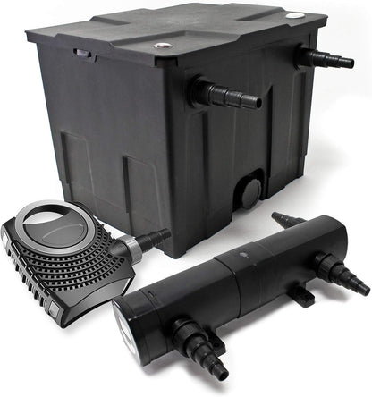 Set: Bio-vijverfilter set 12.000 l SuperEco vijverpomp 80 W UVC-unit 18 W