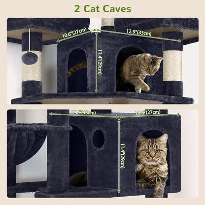 Krabpaal XXL – Kattenboom – Kattentoren – Krabmeubel – Speelmeubel Kat – 209 cm Hoog – Stevige Stabiele Constructie